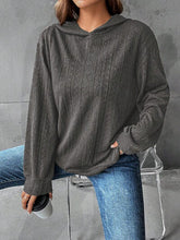 Load image into Gallery viewer, Textured Dropped Shoulder Hoodie