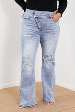 Load image into Gallery viewer, RISEN Valerie Full Size Crossover Flared Jeans