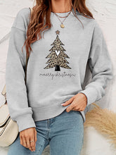 Load image into Gallery viewer, Christmas Tree Graphic Crewneck Sweatshirt