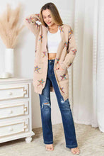 Load image into Gallery viewer, Double Take Star Pattern Open Front Longline Cardigan