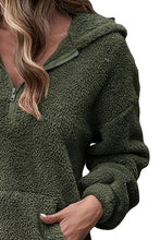 Load image into Gallery viewer, Half Zip Dropped Shoulder Oversized Hoodie