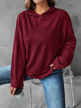 Load image into Gallery viewer, Textured Dropped Shoulder Hoodie
