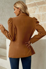 Load image into Gallery viewer, Puff Sleeve Shawl Collar Blazer