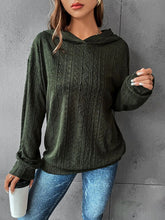 Load image into Gallery viewer, Textured Dropped Shoulder Hoodie