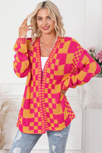Load image into Gallery viewer, Contrast Exposed Seam Open Front Cardigan