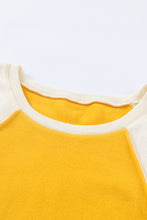 Load image into Gallery viewer, Round Neck Dropped Shoulder Color Block Sweatshirt