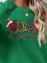 Load image into Gallery viewer, MERRY CHRISTMAS Round Neck Dropped Shoulder Sweatshirt
