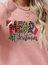 Load image into Gallery viewer, MERRY CHRISTMAS Round Neck Dropped Shoulder Sweatshirt