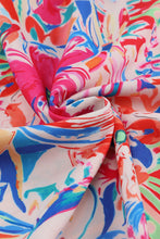 Load image into Gallery viewer, Floral Round Neck Butterfly Sleeve Blouse