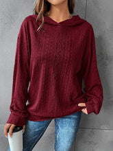 Load image into Gallery viewer, Textured Dropped Shoulder Hoodie