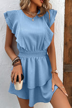 Load image into Gallery viewer, Textured Smocked Waist Layered Dress