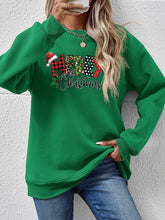 Load image into Gallery viewer, MERRY CHRISTMAS Round Neck Dropped Shoulder Sweatshirt