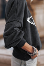 Load image into Gallery viewer, Round Neck Long Sleeve FOOTBALL Graphic Sweatshirt