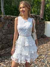 Load image into Gallery viewer, Embroidered Layered Sleeveless Mini Dress