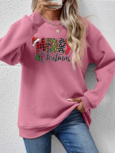 Load image into Gallery viewer, MERRY CHRISTMAS Round Neck Dropped Shoulder Sweatshirt