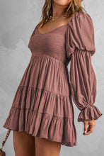 Load image into Gallery viewer, Smocked Off-Shoulder Tiered Mini Dress