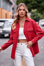 Load image into Gallery viewer, Dropped Shoulder Longline Shirt with Pockets