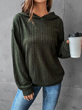 Load image into Gallery viewer, Textured Dropped Shoulder Hoodie