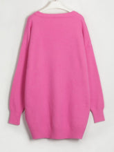 Load image into Gallery viewer, V-Neck Dropped Shoulder Sweater Dress