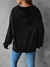 Load image into Gallery viewer, Textured Dropped Shoulder Hoodie