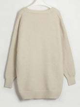 Load image into Gallery viewer, V-Neck Dropped Shoulder Sweater Dress