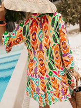 Load image into Gallery viewer, Printed Buttoned Long Sleeve Dress