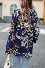 Load image into Gallery viewer, Floral Print Flounce Sleeve Blouse