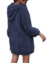 Load image into Gallery viewer, Half Zip Dropped Shoulder Oversized Hoodie