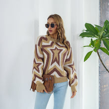 Load image into Gallery viewer, Star Dropped Shoulder Sweater