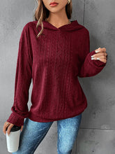 Load image into Gallery viewer, Textured Dropped Shoulder Hoodie