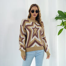 Load image into Gallery viewer, Star Dropped Shoulder Sweater
