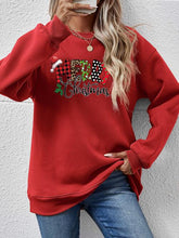 Load image into Gallery viewer, MERRY CHRISTMAS Round Neck Dropped Shoulder Sweatshirt