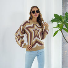 Load image into Gallery viewer, Star Dropped Shoulder Sweater
