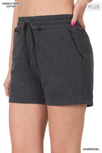 Load image into Gallery viewer, PLUS FRENCH TERRY DRAWSTRING WAIST SHORTS
