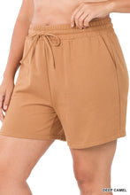 Load image into Gallery viewer, PLUS FRENCH TERRY DRAWSTRING WAIST SHORTS
