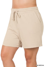 Load image into Gallery viewer, PLUS FRENCH TERRY DRAWSTRING WAIST SHORTS
