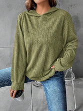Load image into Gallery viewer, Textured Dropped Shoulder Hoodie
