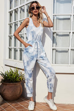 Load image into Gallery viewer, Tie-Dye Sleeveless Jumpsuit with Pockets
